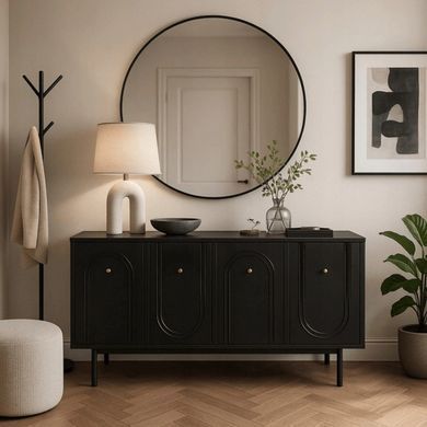 Комод MEBEL ELITE MARLEN 155 см Чорний