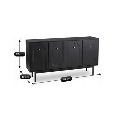 Комод MEBEL ELITE MARLEN 155 см Чорний