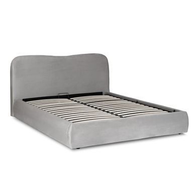 Ліжко MEBEL ELITE BRISTOL Welur 140x200 см Сірий