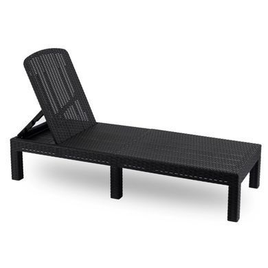 Складаний шезлонг MEBEL ELITE LUIZJANA Чорний