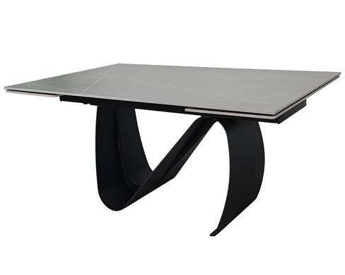 Стіл INTARSIO JULIAN CERAMIC 160(240)*90 Сірий мат/Чорний