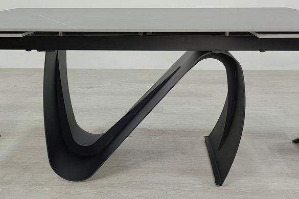 Стіл INTARSIO JULIAN CERAMIC 160(240)*90 Сірий мат/Чорний