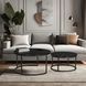 Комплект журнальных столов MEBEL ELITE MAURO MAX Marmur 2 шт 80* 80 см Черный