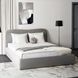 Ліжко MEBEL ELITE BRISTOL Welur 140x200 см Сірий