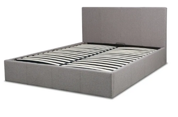 Кровать двуспальная MEBEL ELITE MELIA 160x200 см ткань: серый