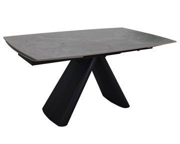 Стол INTARSIO GREYSON CERAMIC 160(240)*90 Серый мат/Черный