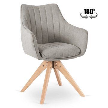 Обідній стілець поворотний MEBEL ELITE LEMON Сірий