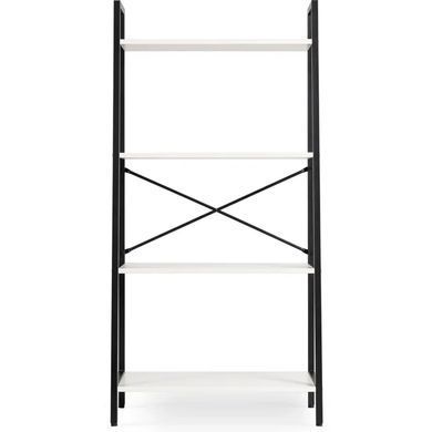 Стеллаж MEBEL ELITE GIA Белый / Черный