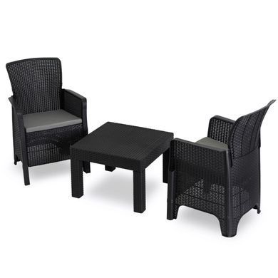 Комплект садових меблів MEBEL ELITE FRENSO Чорний