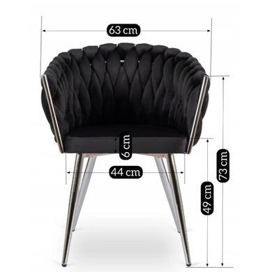 Обідній стілець MEBEL ELITE SORELLA Welur Чорний