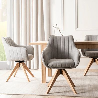 Обідній стілець поворотний MEBEL ELITE LEMON Сірий