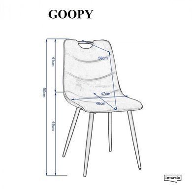Стілець GOOPY чорний каркас/чорний