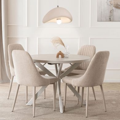 Стілець MEBEL ELITE TORINO тканина: Кремовий