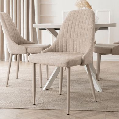 Стілець MEBEL ELITE TORINO тканина: Кремовий