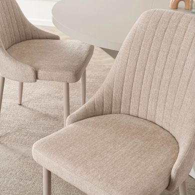Стілець MEBEL ELITE TORINO тканина: Кремовий
