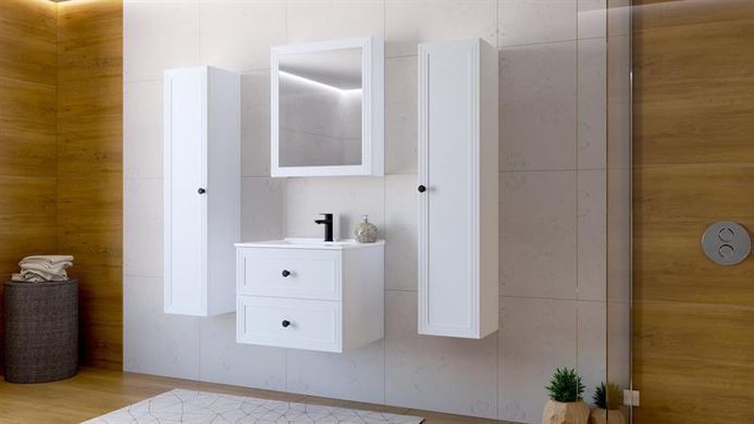 Шкаф настенный с зеркалом TORETO 70x60/1D Белый HALMAR