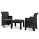 Комплект садових меблів MEBEL ELITE FRENSO Чорний