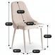 Стілець MEBEL ELITE TORINO тканина: Кремовий