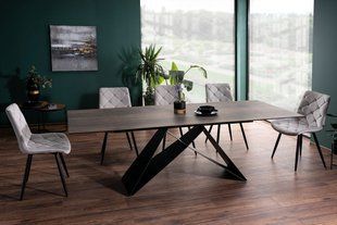 Стол Westin Ceramic BRĄZ LEGNO 160(240)X90 см Эффект Дерева / Черный SIGNAL
