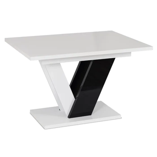 Стол MEBEL ELITE CLARK 120-160 см Дуб Белый / Черный