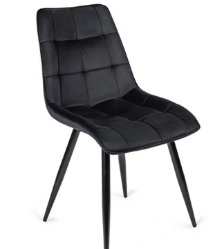 Стілець оксамитовий MEBEL ELITE RIO Velvet Чорний