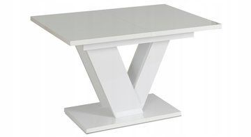 Стол MEBEL ELITE CLARK 120 (160)*80 см Белый глянец