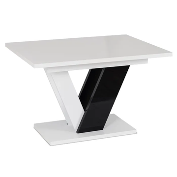 Стол MEBEL ELITE CLARK 120-160 см Дуб Белый / Черный