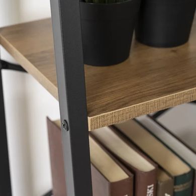 Стеллаж MEBEL ELITE GIA Орех / Черный