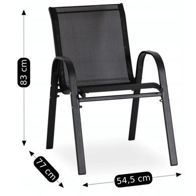 Комплект садових меблів MEBEL ELITE MINNESOTA Чорний