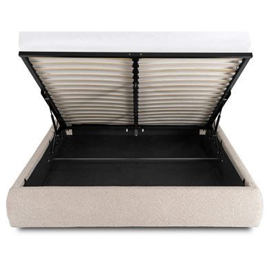 Кровать MEBEL ELITE BRISTOL Boucle 160x200 см Бежевый