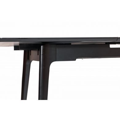 Стол INTARSIO BERLIN CERAMIC 140(180)*80 серый мат/черный каркас