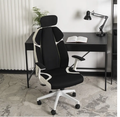 Кресло офисное поворотное MEBEL ELITE DUNCAN Черный / Белый