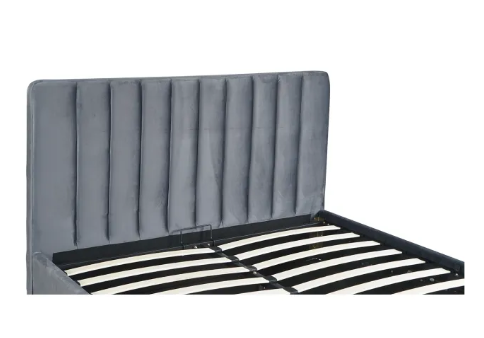 Кровать двуспальная бархатная MEBEL ELITE 160x200 MARI Velvet Серый
