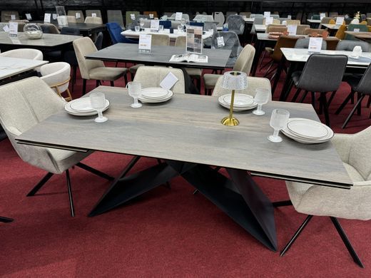 Стол Westin Ceramic BRĄZ LEGNO 160(240)X90 см Эффект Дерева / Черный SIGNAL
