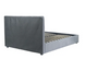 Кровать двуспальная бархатная MEBEL ELITE 160x200 MARI Velvet Серый