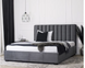 Кровать двуспальная бархатная MEBEL ELITE 160x200 MARI Velvet Серый