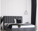 Кровать двуспальная бархатная MEBEL ELITE 160x200 MARI Velvet Серый
