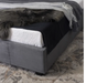 Кровать двуспальная бархатная MEBEL ELITE 160x200 MARI Velvet Серый