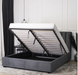 Кровать двуспальная бархатная MEBEL ELITE 160x200 MARI Velvet Серый