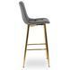 Барный стул бархатный MEBEL ELITE ARIEL Ecru Velvet Серый/Золотой