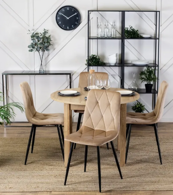 Стілець оксамитовий MEBEL ELITE ROBIN Velvet Бежевий