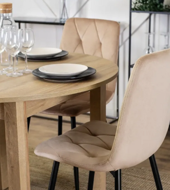 Стілець оксамитовий MEBEL ELITE ROBIN Velvet Бежевий