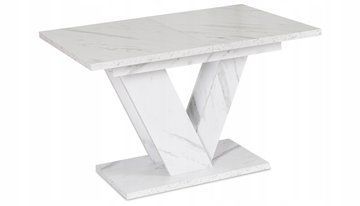 Стіл MEBEL ELITE CLARK 120 (160)*80 см Білий мармур