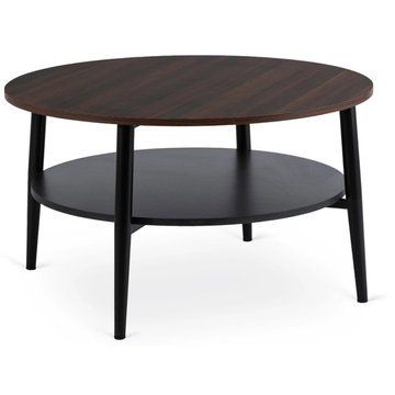 Журнальный стол MEBEL ELITE PAULO MAX Орех/Черный