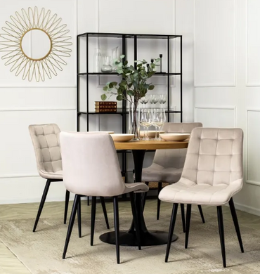 Стілець оксамитовий MEBEL ELITE GOMEZ Velvet Бежевий