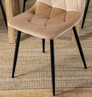 Стілець оксамитовий MEBEL ELITE ROBIN Velvet Бежевий