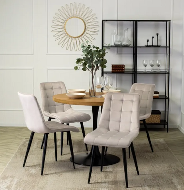 Стілець оксамитовий MEBEL ELITE GOMEZ Velvet Бежевий