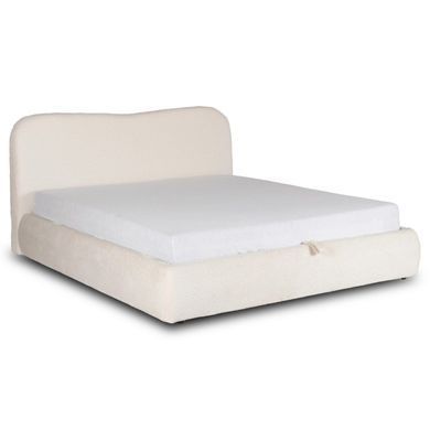 Кровать MEBEL ELITE BRISTOL Boucle 160x200 см Кремовая