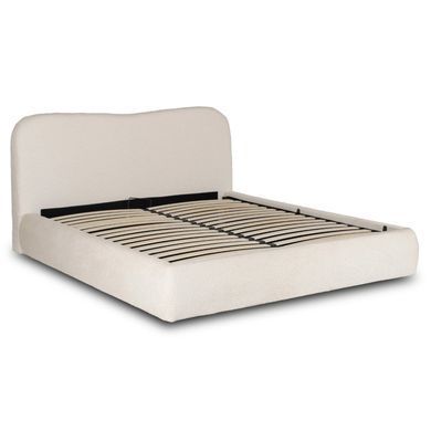 Кровать MEBEL ELITE BRISTOL Boucle 160x200 см Кремовая