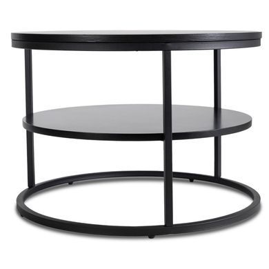 Журнальний стіл MEBEL ELITE BEST Marmur 70*70 см Чорний